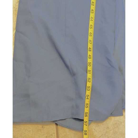 NWT AFTER SIX Size 2 Bowed One-Shoulder Crepe Trumpet Gown In Larkspur Blue - Picture 11 of 13